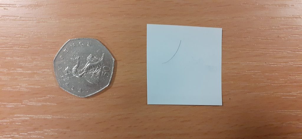 Human Hair, Paper and Coin