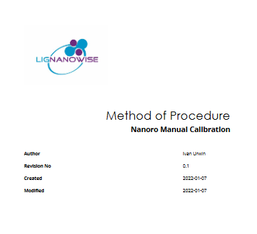 Manual Calibration Procedure